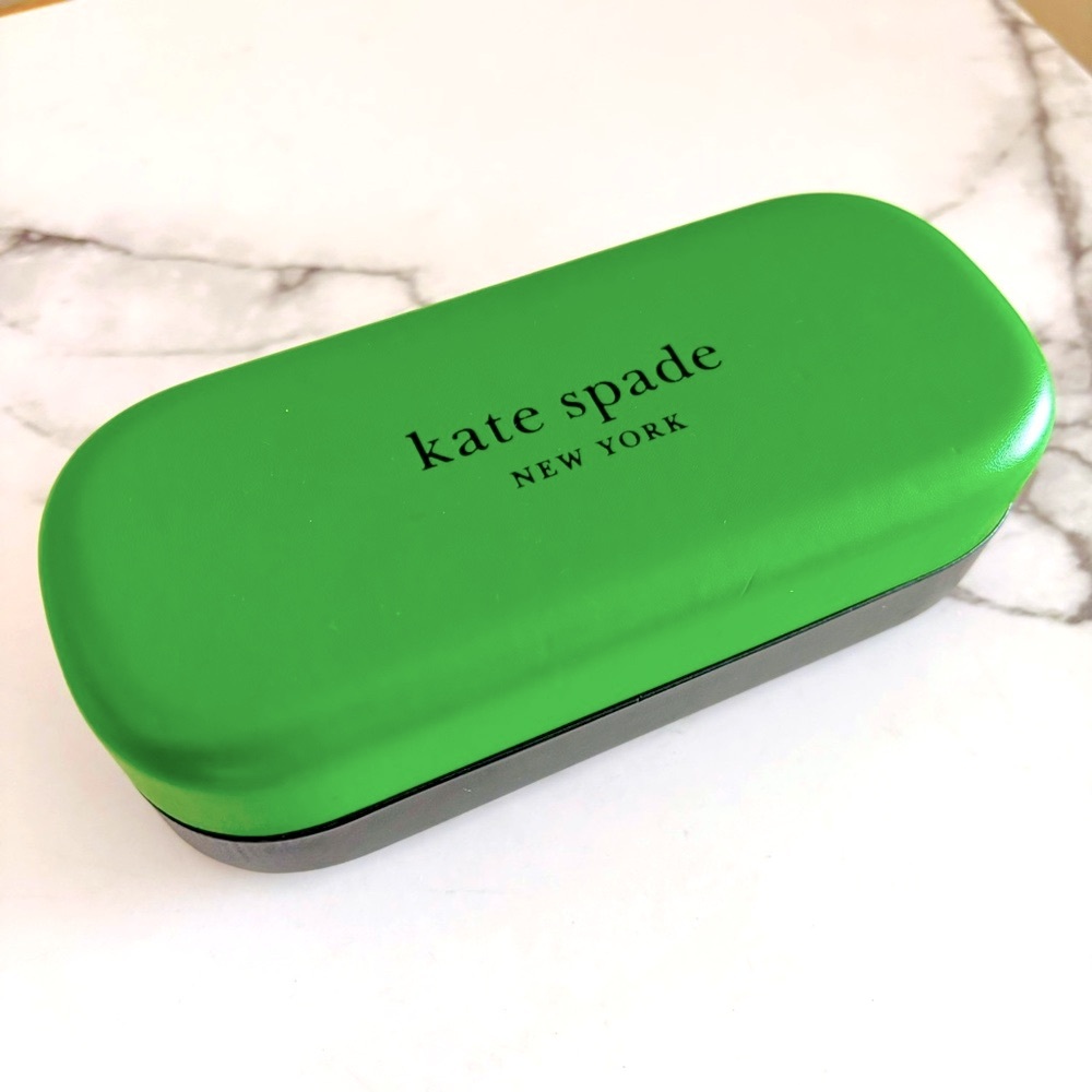 Kate Spade Vibrant Green Black‎ Eyeglass Sunglasses Glasses Protective Case